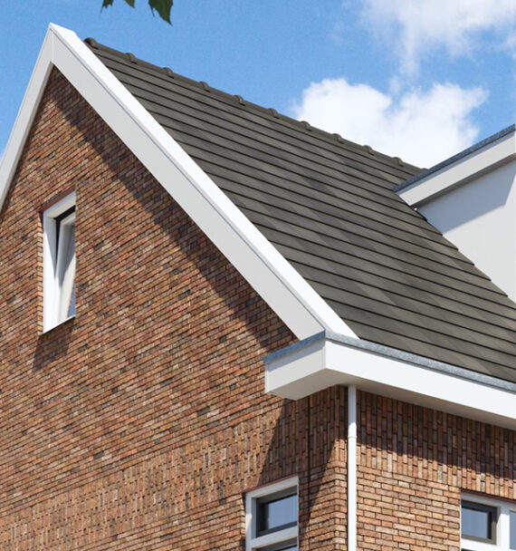 Polytech hardschuim windveer met dekker verkeerswit