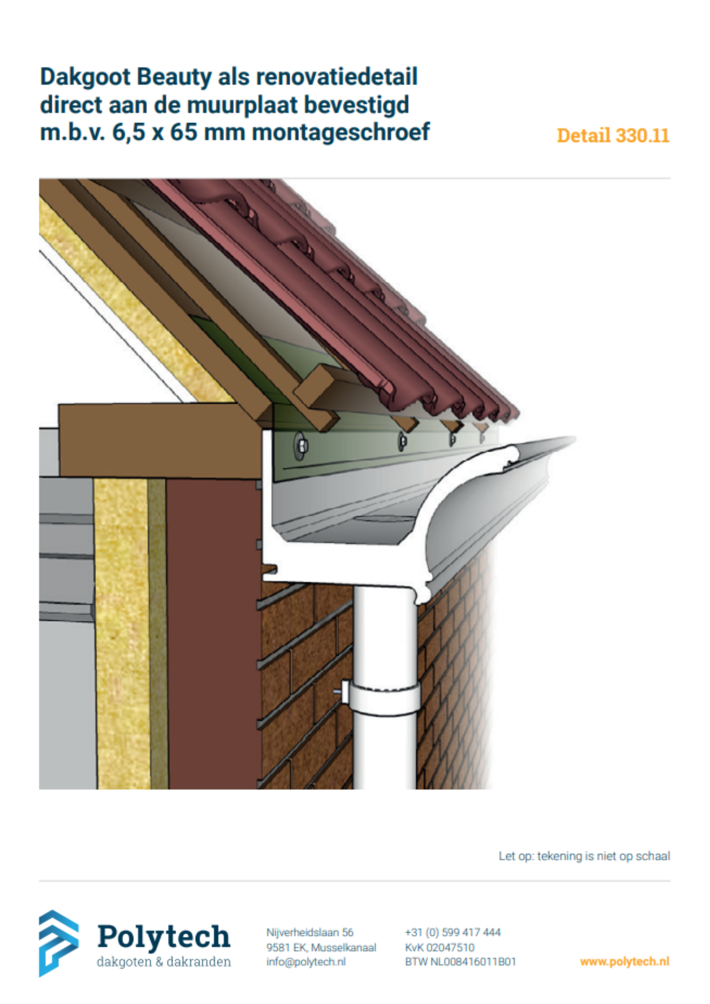 Montagedetails dakgoot Beauty preview
