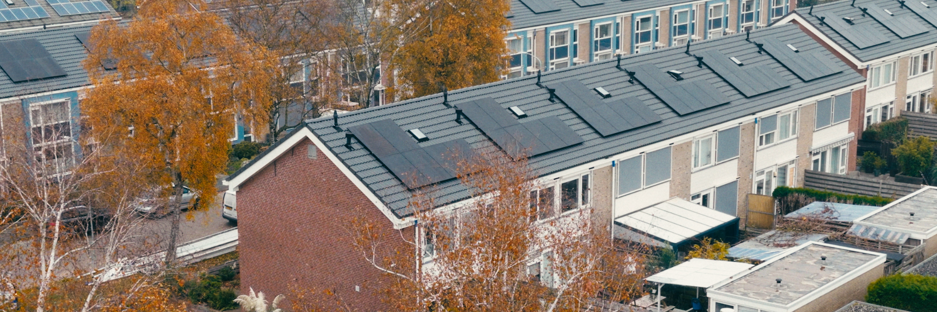 Overhead shot woningen project verduurzamen in Assen