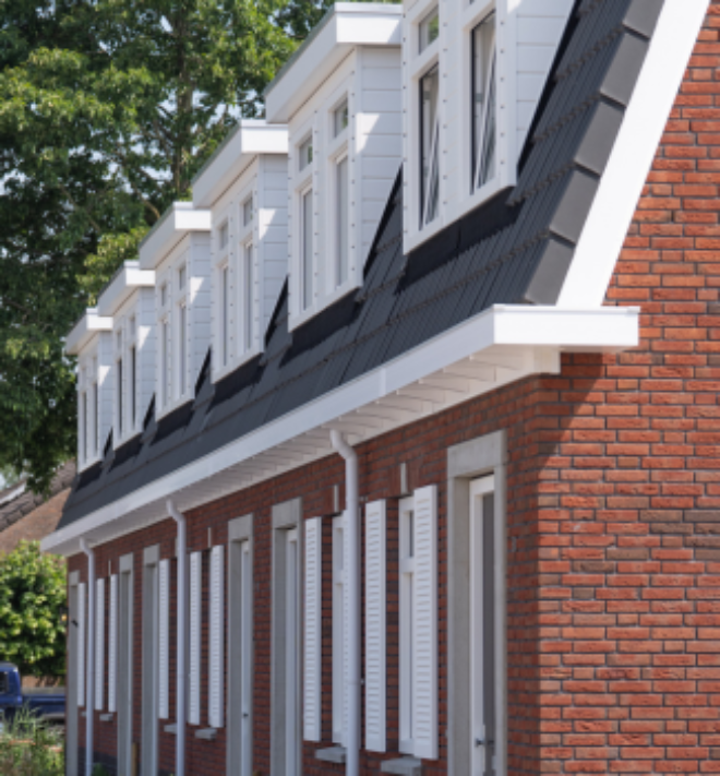 Polytech Proline dakgoot op rijtjeshuis